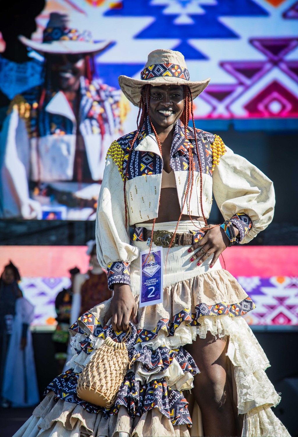 Gistine Kifubula and designer Nqobisa Ndabeni won the Classic Racewear Female award with a classic Country Allure design