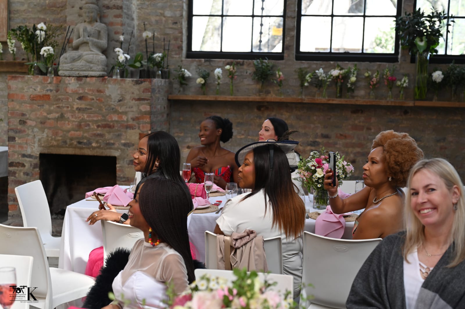 From left to right: Yolandi Naicker Rene Mabotha Aobakwe Sebokoane Alecia Maifadi Ntsaky Maluleke Nontembeko Mkhiva-Yebuah Ndina Famadi Angelique Janse van Rensburg Sirusha Govender