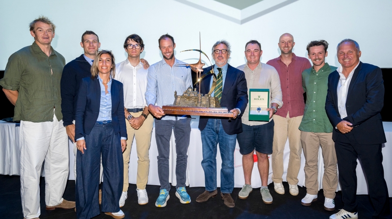 Prizegiving of the 47th Rolex Middle Sea Race start, 2026</p>
<p>DJANGO 7X, Sail No: GBR8N, Class: IRC Overall, Design: WALLYROCKET 71 WB Mod, Skippers: Vasco Vascotto & Giovanni Lombardi Stronati, Owner: Giovanni Lombardi Stronati