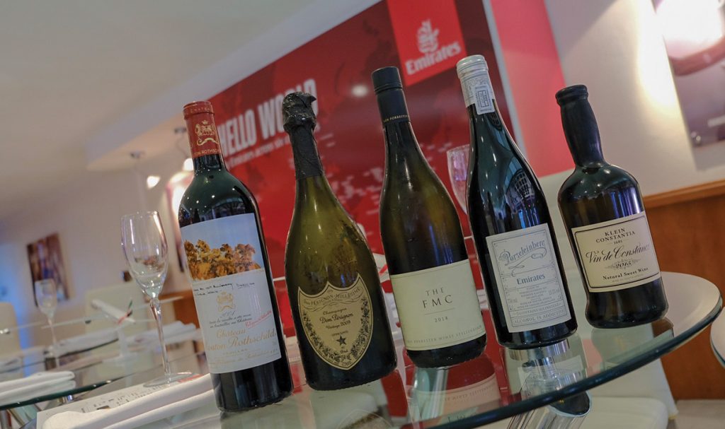 EMIRATES SHOWCASES PROUDLY SOUTH AFRICAN WINES SERVED ONBOARD