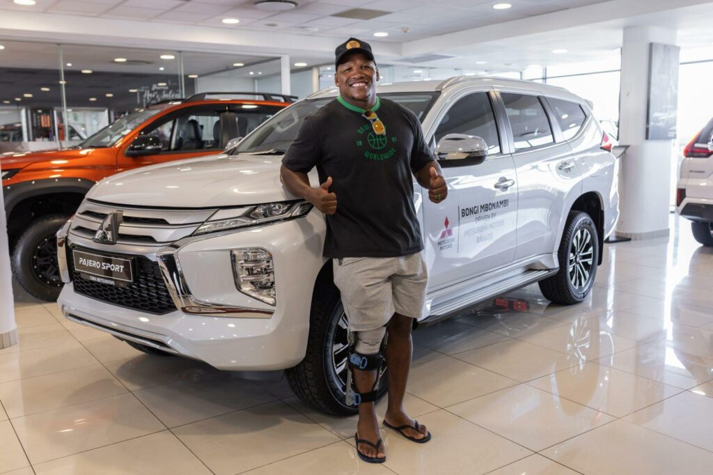 Sporting icon Bongi Mbonambi hooks up with the legendary Mitsubishi Pajero Sport