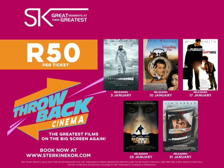 ’THROWBACK CINEMA’ TICKET PRICE PERFECT FOR JANU-WORRY!