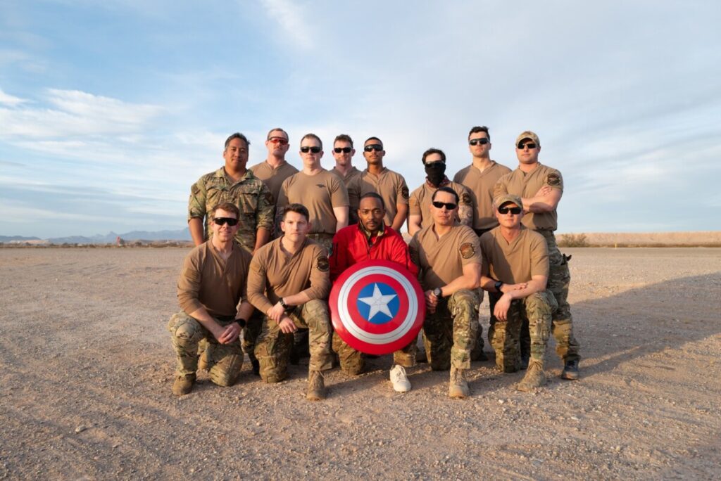 MARVEL STUDIOS SHARES PHOTOS & FOOTAGE FROM “CAPTAIN AMERICA: BRAVE NEW WORLD” STARS’ VISIT TO NELLIS AIR FORCE BASE