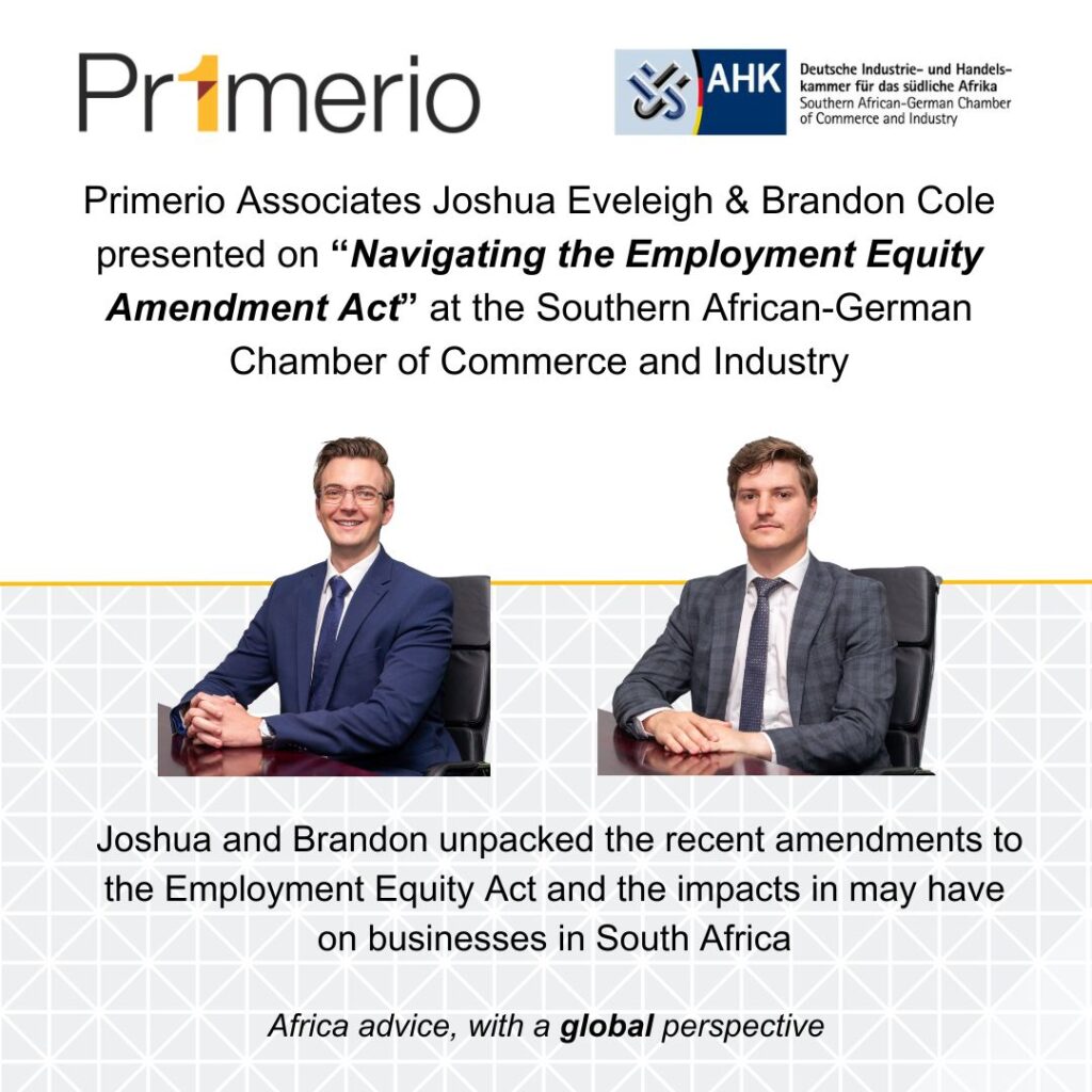 Navigating Employment Equity Act Amendments: Primerio Associates’ Insights for South African Businesses