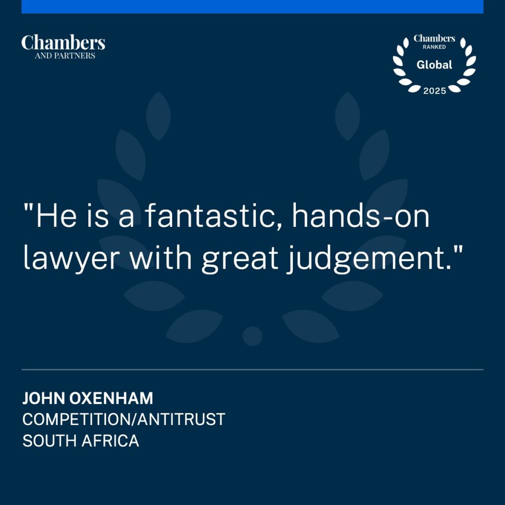 John Oxenham – “HE IS A FANTASTIC, HANDS-ON LAWYER WITH GREAT JUDGEMENT.”