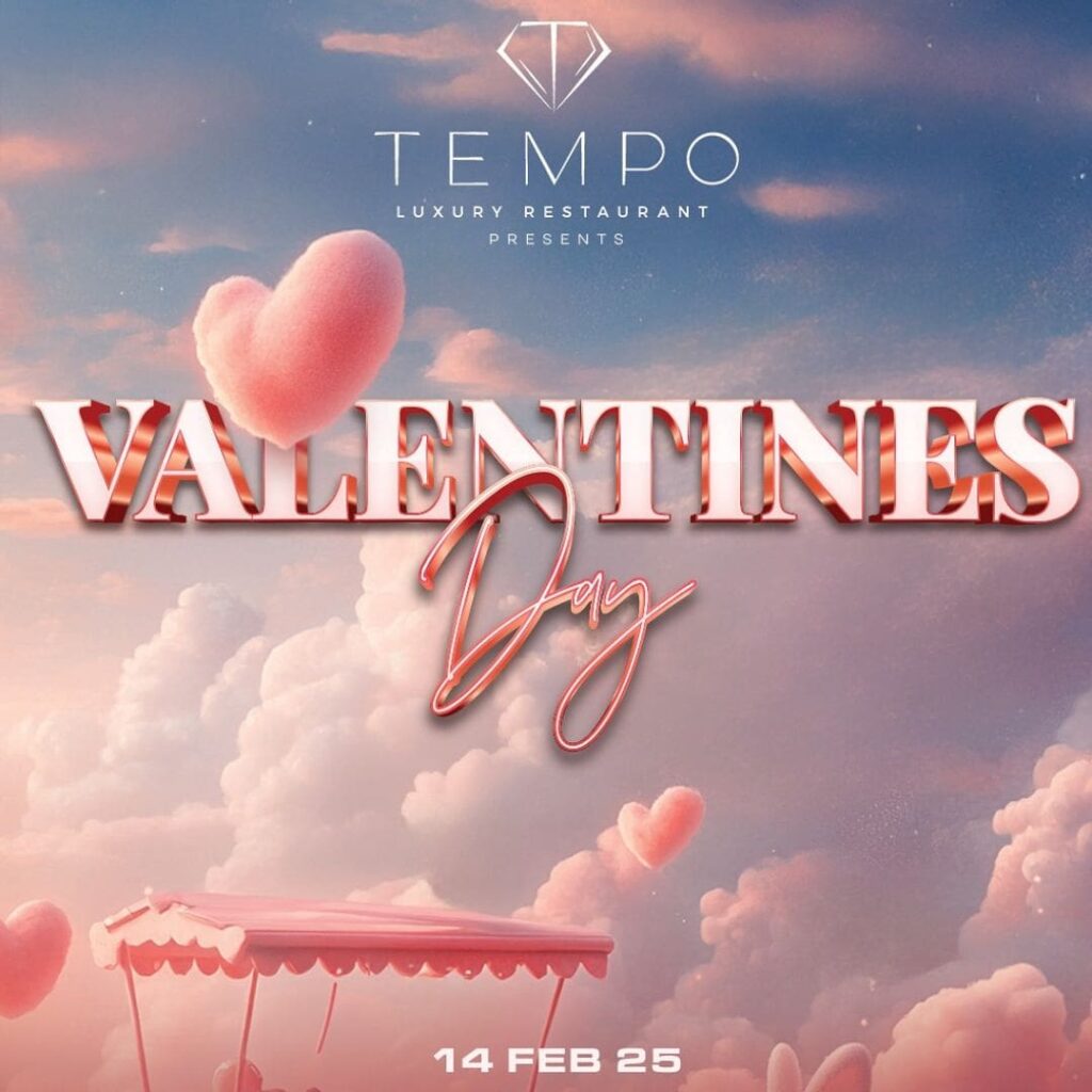 Celebrate Valentine’s Day at Tempo Luxury Restaurant in Sunninghill, Johannesburg