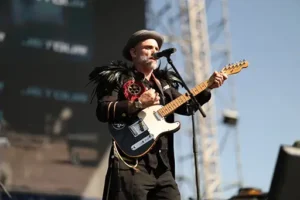 Singer at the festival