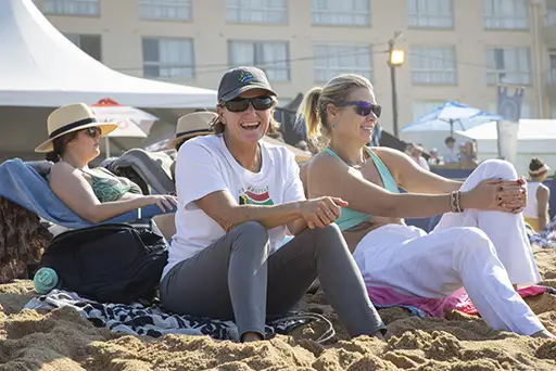 Ballito Pro 2025 Updates. Former WSL professional surfer Heather Clark (Port Shepstone) enjoying the surfing action at the Ballito Pro Challenger Series.