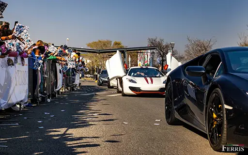 Supercar Rhino Run 2025. Super car display