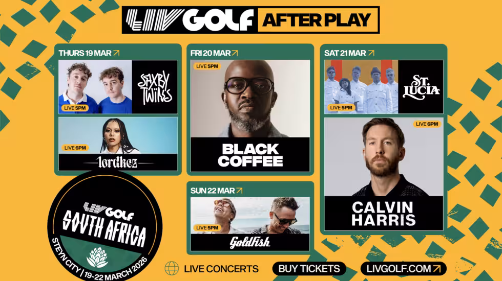LIV Golf South Africa Reveals Stellar Concert Lineup Featuring Calvin Harris and More!