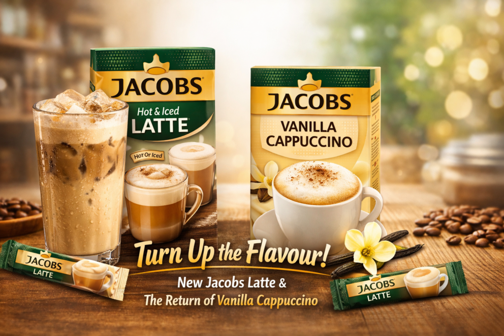 Jacobs turns up the flavour with the launch of its new Latte and the return of Vanilla Cappuccino