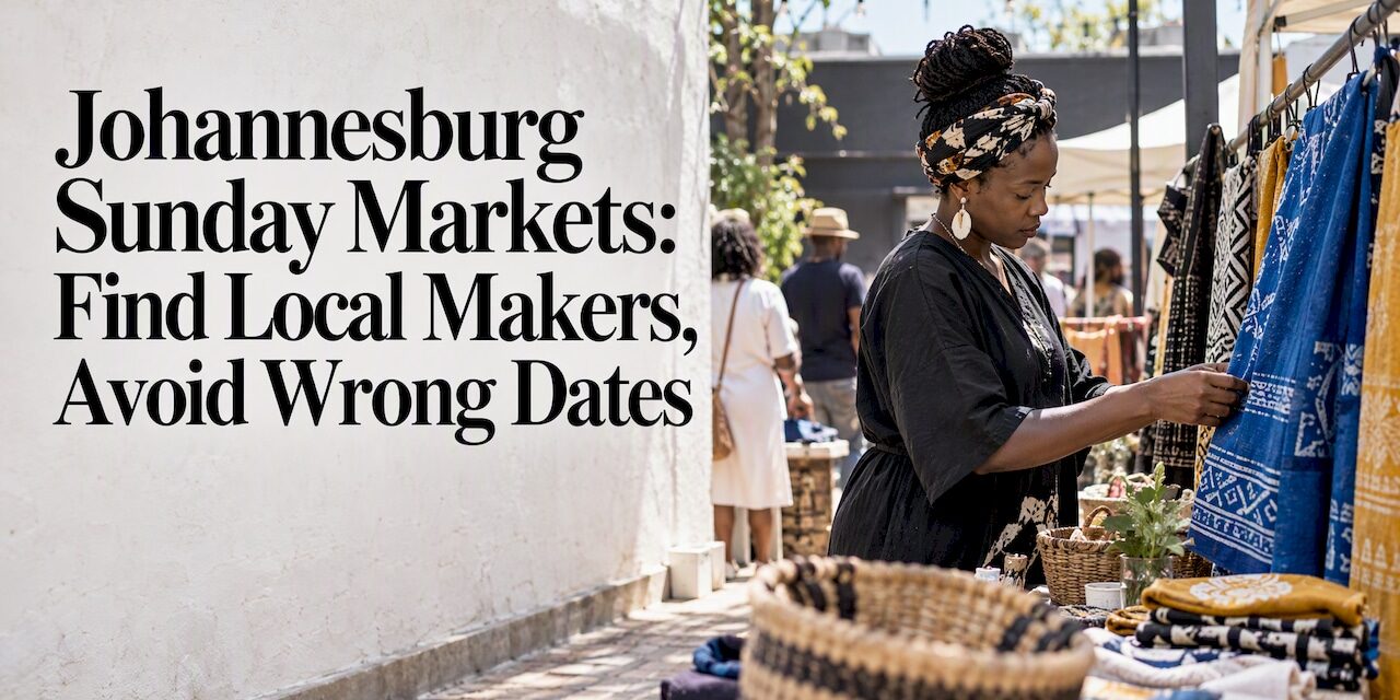 Johannesburg Sunday Markets: Find Local Makers, Avoid Wrong Dates