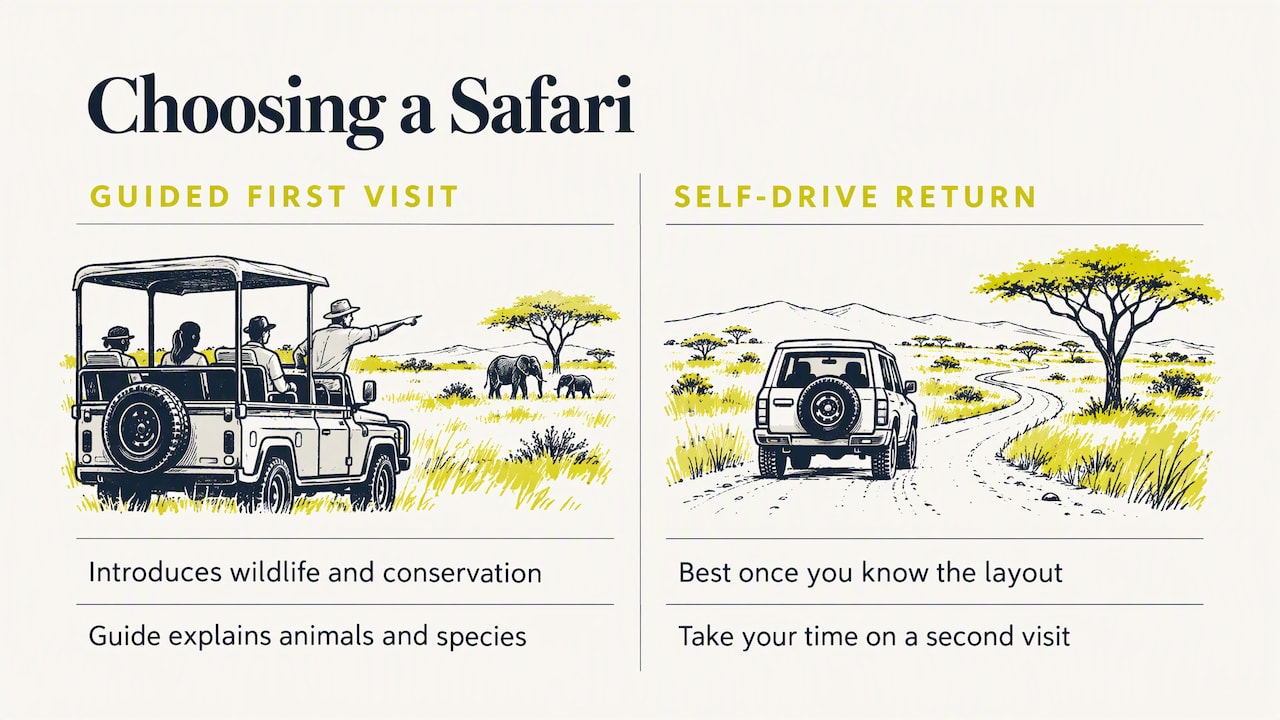 Perspective: why we would book a guide first — overview diagram