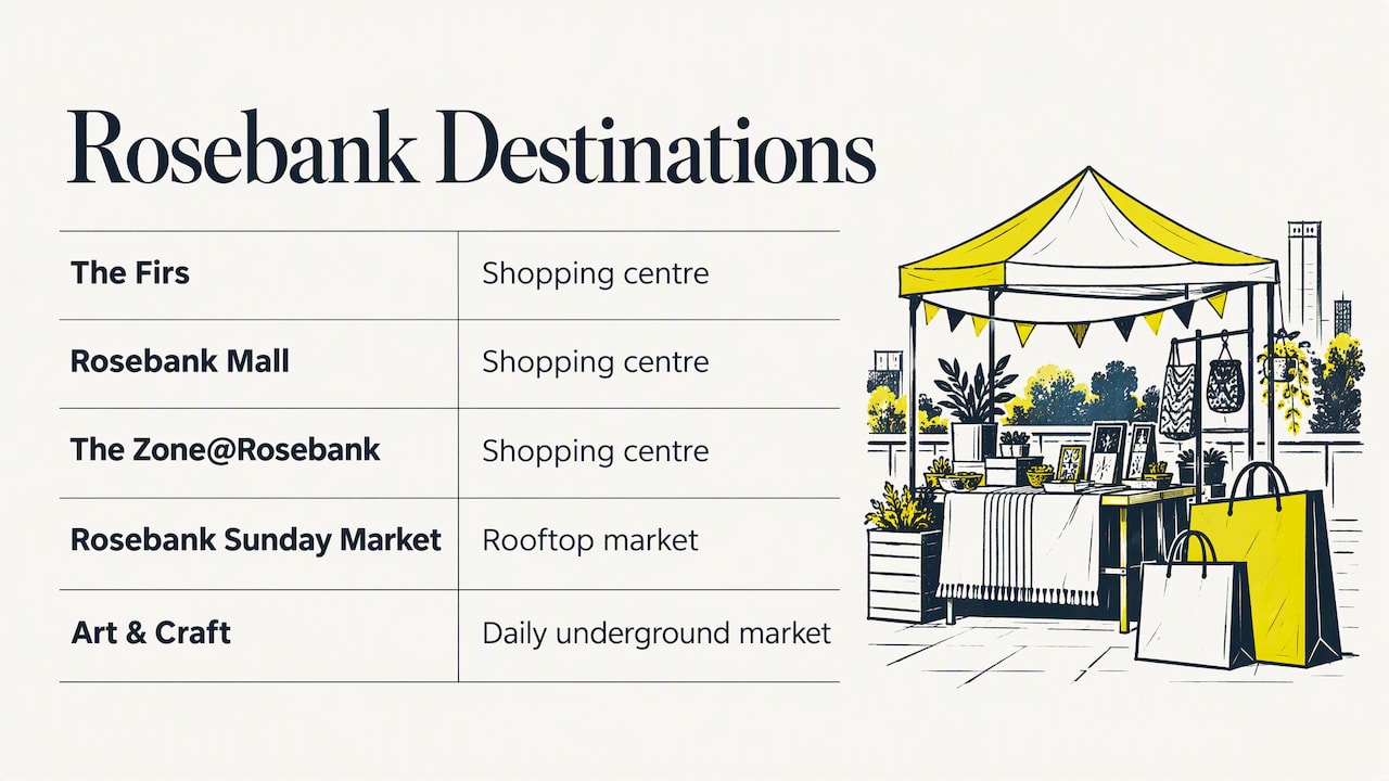 Rosebank’s three malls and two markets