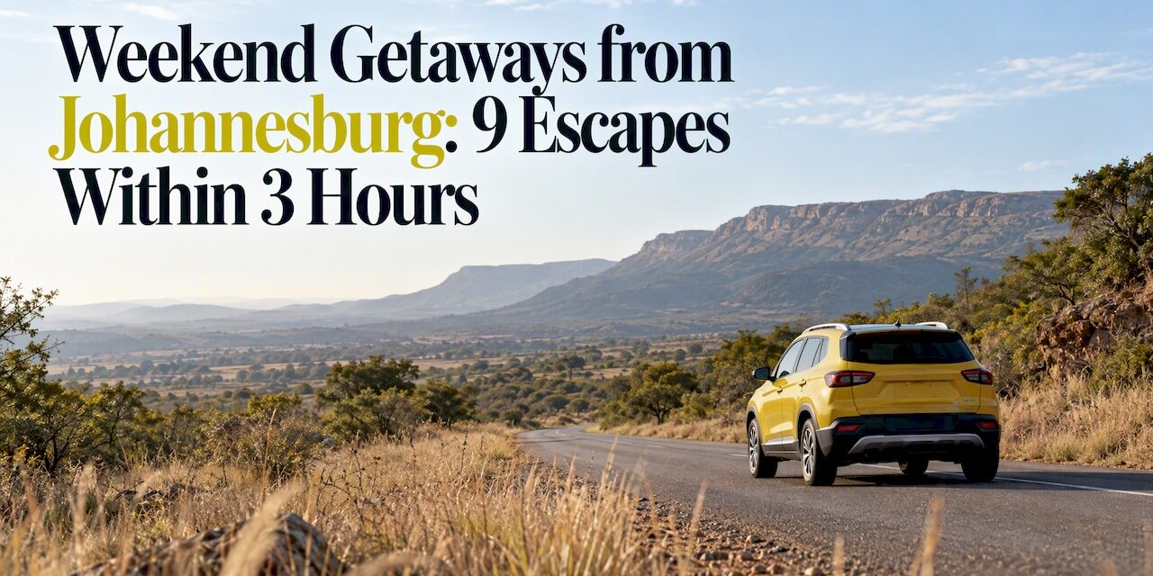 Weekend Getaways from Johannesburg: 9 Escapes Within 3 Hours